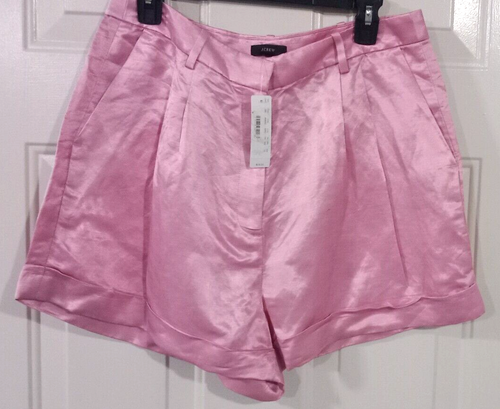 J Crew Womens Pink Shimmer Shorts Size 12 - Picture 2 of 4