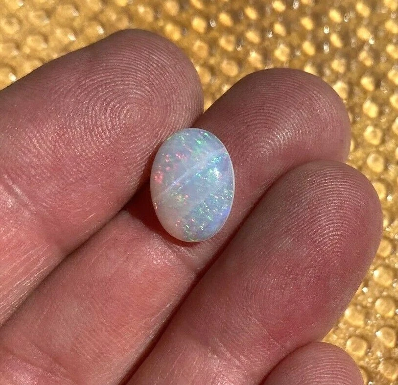 Cabujón de ópalo brasileño - Bandas de color diagonales - 3 cts Foto 2 de 4