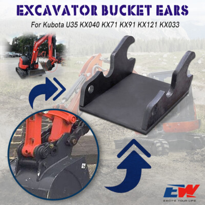 #ad For Kubota Excavator Quick Attach Bucket Ears U35 KX040 KX71 KX91 KX121 KX033 $145.99