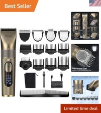 Adjustable Professional Beard Trimmer with 3 Speed Modes - Men's Grooming Kit