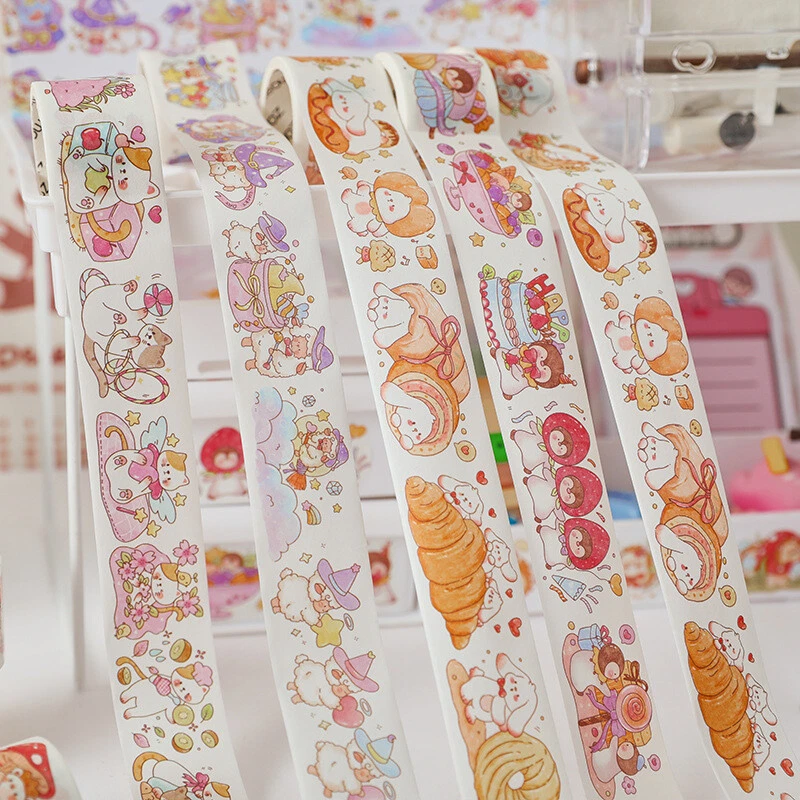 Kawaii Animals Adhesive Washi Tape Cute Paper Masking Journal Decorative Sticker - Image 4 of 4
