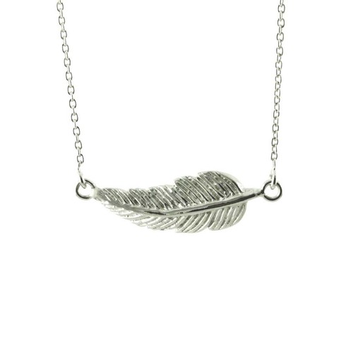 Sterling Silver Leaf Pendant Necklace eBay