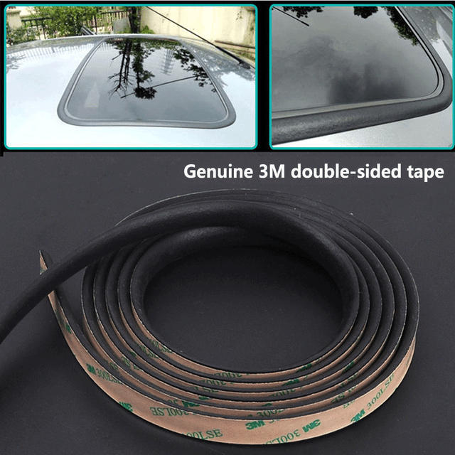 5M Car Windshield Sunroof Triangular Window Sealed Strip w/ 3M Double