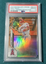 2020 Topps Chrome Ben Baller MIKE TROUT Auto Orange Refractor /25 PSA 10 Gem Mt