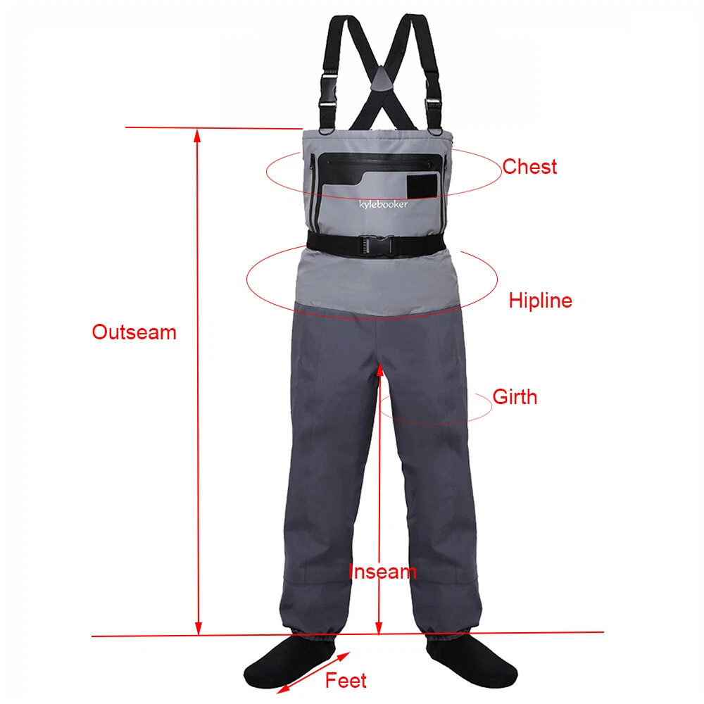 5-Layer Durable Breathable Waterproof Stocking Foot Fishing Chest Waders Pants
Opens in a new window