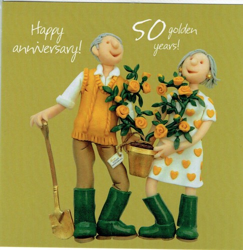 WEDDING ANNIVERSARY CARD CARDS 1st to 70th also Relation or open for all ages - Picture 52 of 72