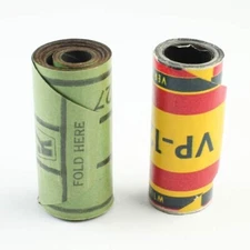 Lot of 2 EMPTY Vintage  - 127 Roll Film Backing Paper ONLY - for Respooling