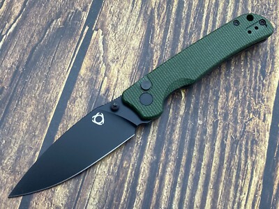 Sixleaf Folding Knife 8Cr13MoV Blade Micarta Handle Fast Open Pocket Knife SL-57