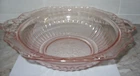 Anchor Hocking Mayfair Open Rose Pink Depression Glass 11" Round Serving Bowl VG