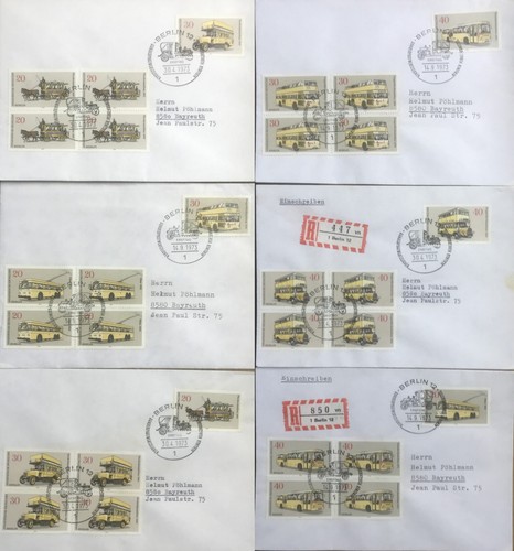 0191 Bund/Berlin Bund/Berlin Lot Briefe / Einschreiben / FDC / Wertbrief
