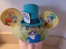 Disney Parks Alice in Wonderland Mad Hatter Tea Party Felt Mickey Ear Hat Cap