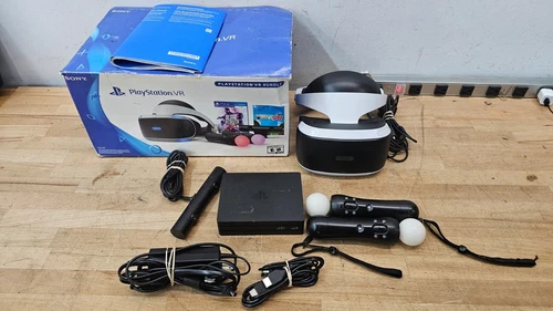 PlayStation VR Headset CUH-ZVR2 W/ Camera, Cables, and Controllers USED