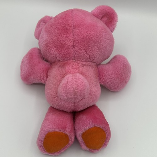 1987 Playskool Nosy Bears Gumlet w/ Gumball Nose Pink & Orange Plush WORKS - Picture 5 of 6