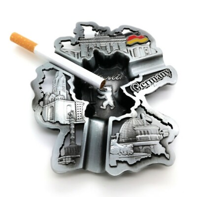 Souvenir Aschenbecher Metall Deutschland Silhouette Berliner Sehenswürdigkeiten
