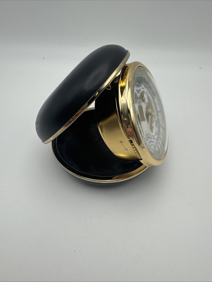 Vintage Linden Travel Alarm Clock/ Japan /World Map Time Zones