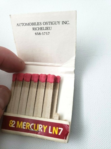 Lot Vintage 1982 MERCURY LN7 Matches Matchbook Classic Car - Foto 4 di 4