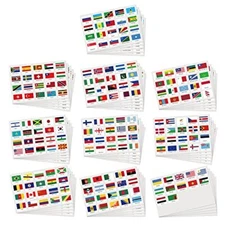 960 Pcs World Flags Stickers World Map Passport Stickers for Planner Journal