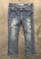 BKE Buckle Jeans Womens 30R 30x30.5 Blue Denim Payton Bootcut Stretch Distressed