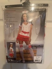 Image of NWOT Hospital Hottie Naughty Nurse Costume Adult Size Medium Red White