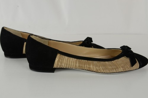 Rene Caovilla Women's Bow Flats Satin Silk Size 41 Italy Slip On 11 US Delicate - Picture 9 of 12