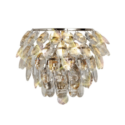 Visconte Maine Wandleuchte Kristalloptik E14 Fassung - Chrom poliert          