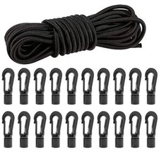 1/4" X 50' Elastic Bungee Shock Cord Kayak Stretch String Rope With Bungee Shock