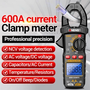 ANENG Compteur de pince numérique 6000 Compte multimètre NVC Amplificateur AC DC Essai actuel de volt