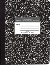  Pack of 6 Roaring Spring Composition Book, 50 Sheets Unruled Marble 9.75"x7.5"