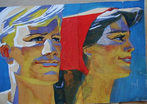 Ukrainian Soviet USSR Avant-garde Cubism Fauvism portrait young people communism - Picture 5 of 14