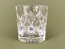 Edinburgh Kelso Criss Cross Fan Cut Crystal Old Fashioned Tumbler Glass 3 1/4''