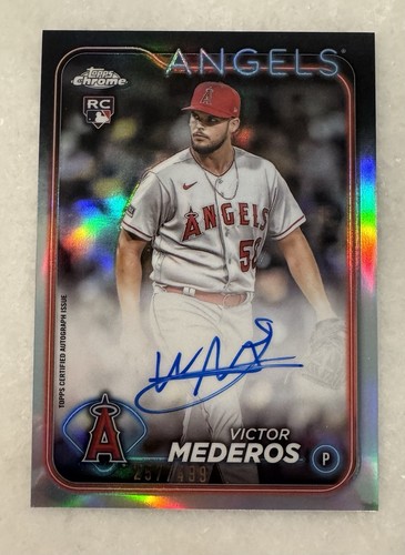 2024 Topps Chrome Auto Victor Mederos #RA-VME Refractor /499 Rookie RC