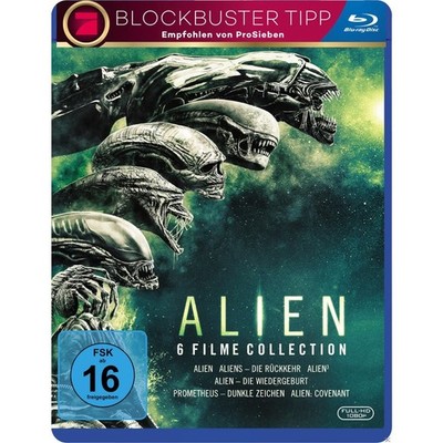 Alien 1-6 Filme Collection (Blu-ray) Horror 723 Min.