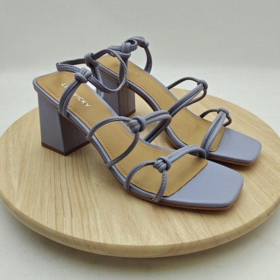 Lisa Vicky Shoes Womens Size 9 Purple Strappy Sandals Block Heel Comfort New