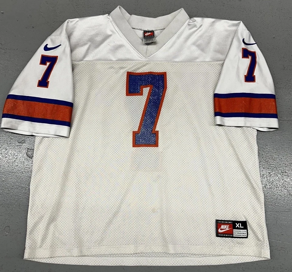 Camiseta De Colección Denver Broncos Para Hombres XL Blanca NFL Fútbol John Elway Nike Años 90 Foto 2 de 4