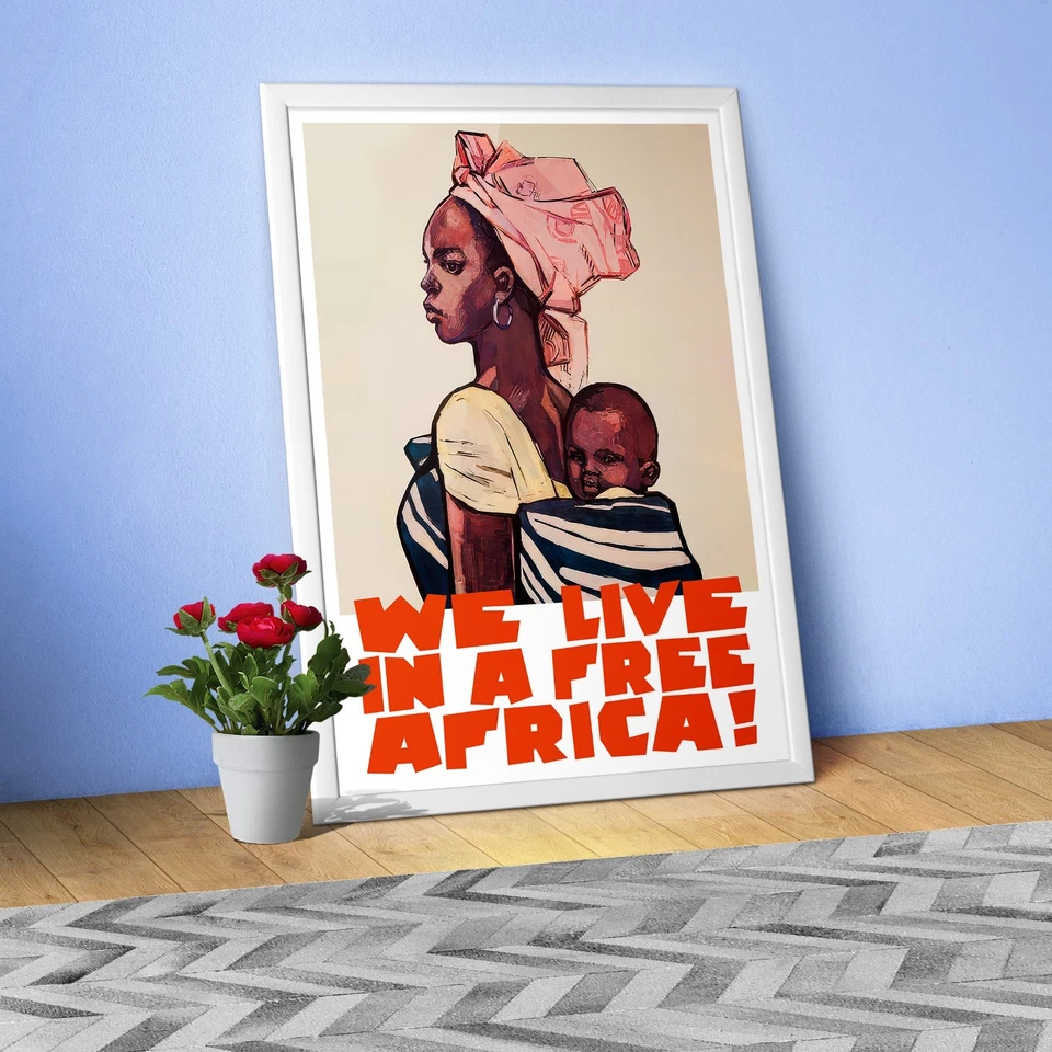 We Live in Free Africa Poster, 1964 Soviet poster — Anti Colonial USSR print - Image 3 of 4