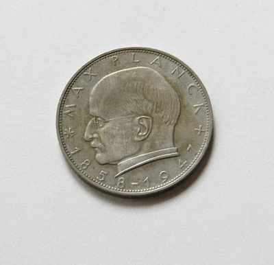 BRD: 2 DM 1958 F "MAX PLANCK", J. 392, prägefrisch/fast stempelglanz - Bild 1 von 2