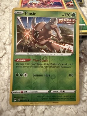 Evolving Skies - Pinsir Reverse Holographic Rare (001/203) - Packfrisch!