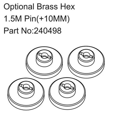 Hobby Plus RC Technology Co., Ltd. Optional Brass Hex 1.5mm Pin ( +10MM ) / HBP2