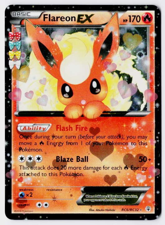 Flareon EX RC6/RC32 Holo EX Rare Generations Pokemon NM