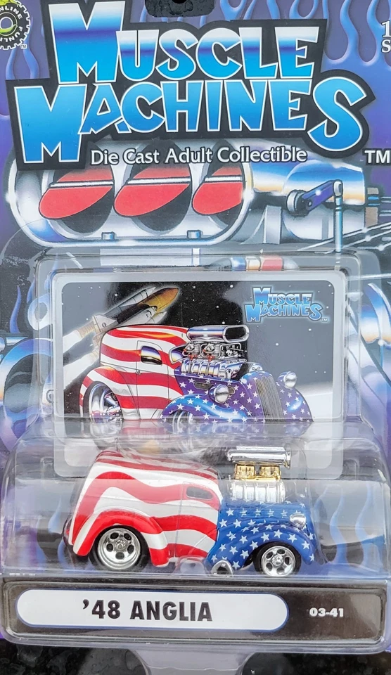 Muscle Machines 1:64 Stars And Stripes '48 Ford Anglia Free Shipping - Image 3 of 3