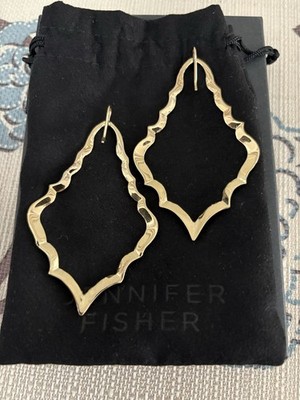 Jennifer Fisher Messing 10k Gold Platten kleine Chandelier Ohrringe Brandneu mit Etikett $725