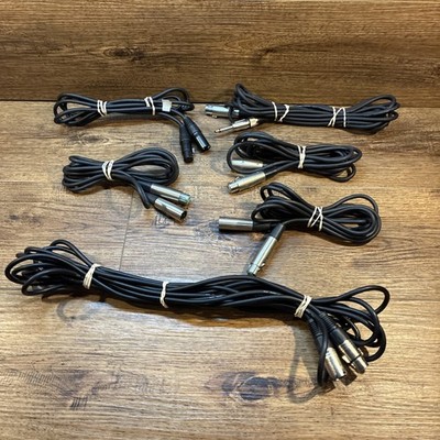 Lot Of 6 XLR Female to XLR Male Mic Audio Cables various lengths No Cuts