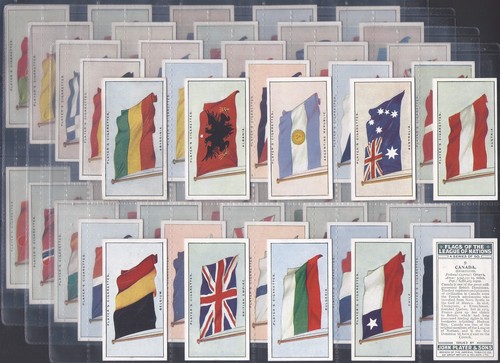 PLAYERS-FULL SET- FLAGS OF THE LEAGUE OF NATIONS 1928 (50 CARDS) EXCELLENT - Picture 4 of 4