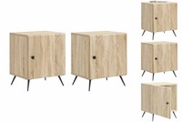 Nachttisch 2Er Set Nachtschrank Sonoma-Eiche 43X34,5X50 Cm Holzwerkstoff
