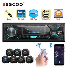 Autoradio mit Bluetooth Single 1DIN Freisprech USB Aux FM 7 Farben MP3 Player CD