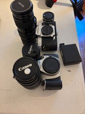 Canon Konica Vivitar lenses and camaras LOT
