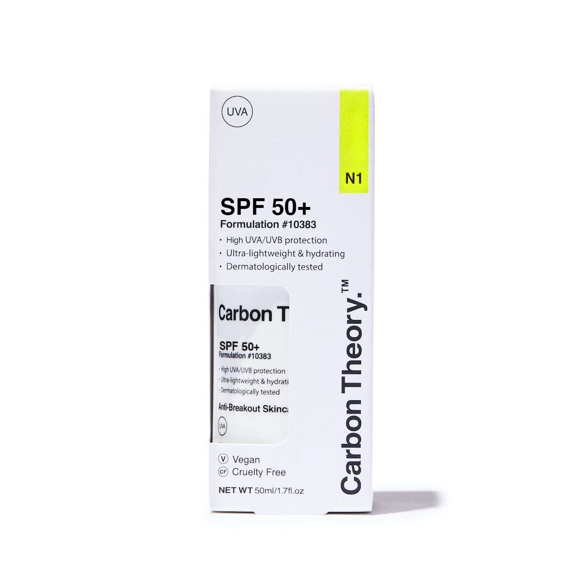 Carbon Theory Crema Solare 50+ Protezione SPF 50 - Crema Solare Viso e (y1O)