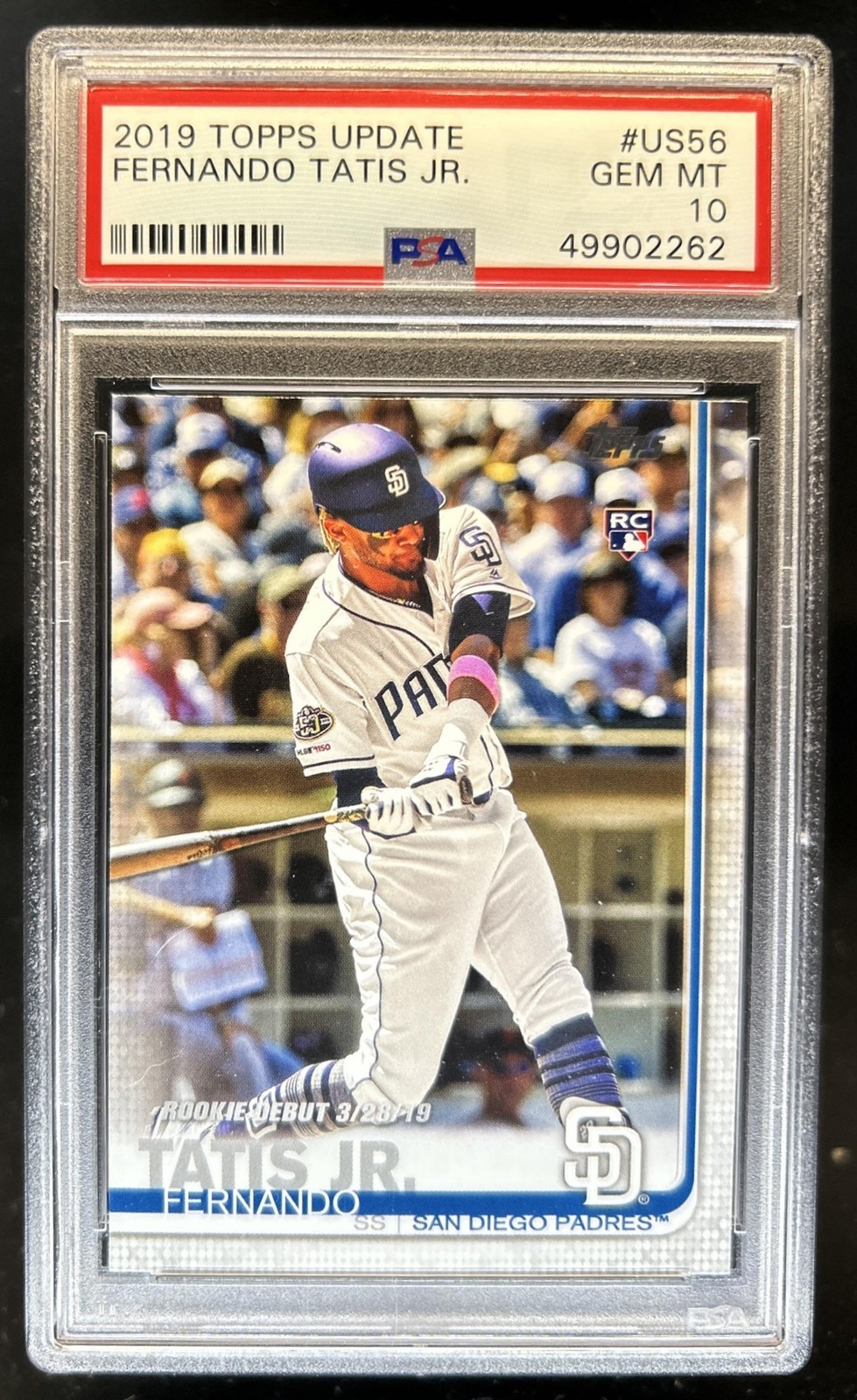 2019 Topps Update Fernando Tatis Jr. RC Rookie #US56 Padres PSA 10 GEM MINT