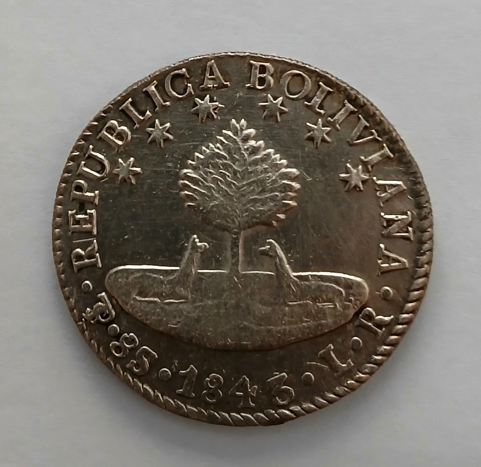 Monnaie 8 Reales Bolivie 1843 Etat Superbe - Photo 1/2