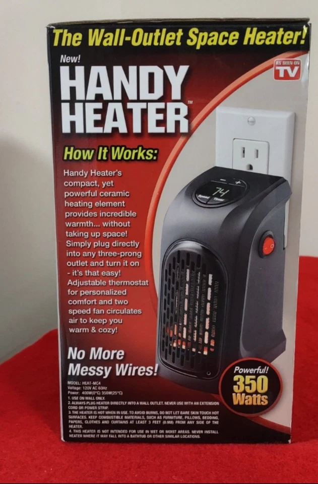 Handy Heater HEAT-MC12/4 Plug Outlet Speace Heater,The box is open to check it - Image 3 of 3